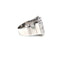 Bague 58 Bague cocktail rétro en or blanc 18 carats et diamants 58 Facettes an01