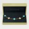 Bracelet Van Cleef & Arpels Vintage Alhambra - Bracelet 5 motifs en or jaune, turquoise et diamants 58 Facettes