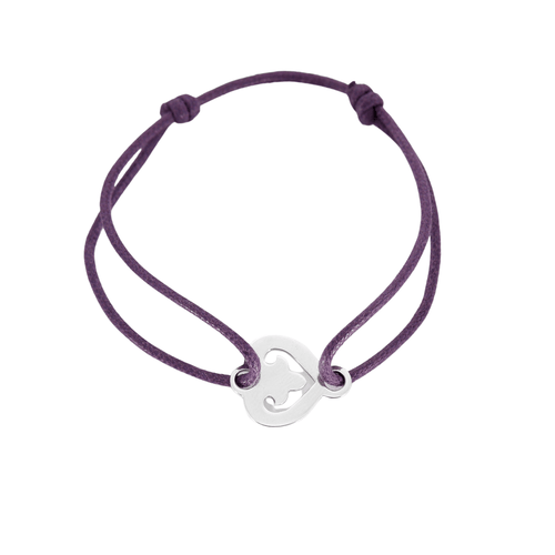 Bracelet Bracelet OJ.Perrin Coeur légendes or blanc 58 Facettes