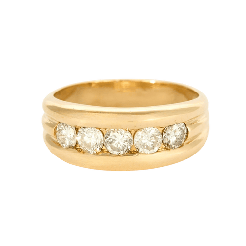 Bague 52 Bague or jaune et diamants 58 Facettes DV0726-2-52-1