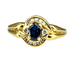 Bague 57 Bague en or jaune saphir et diamants 58 Facettes AB337
