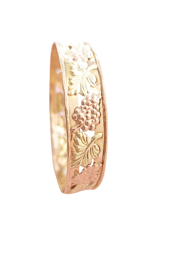 Bracelet Bracelet Jonc Rigide grappes de raisin et feuilles de vigne 58 Facettes AA 1639