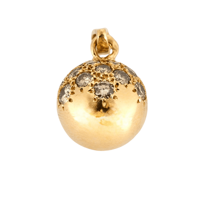 Pendentif Pendentif "boule"  en or jaune sertie de diamants 58 Facettes DV0777-2