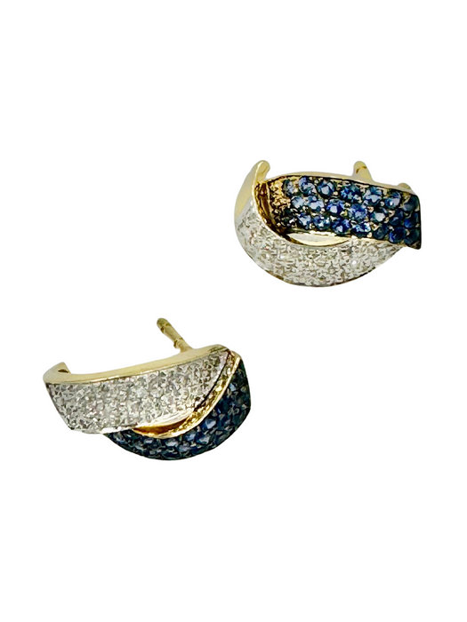 Sapphire diamond earrings