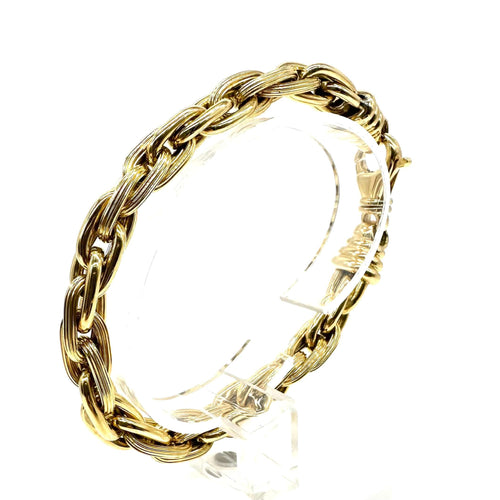 Bracelet Bracelet maille fantaisie en or jaune 750 58 Facettes Z1351306