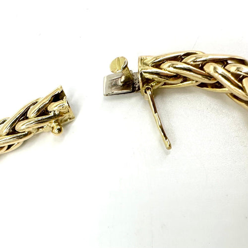 Bracelet Bracelet maille palmier massif en or jaune 750 58 Facettes Z1351580