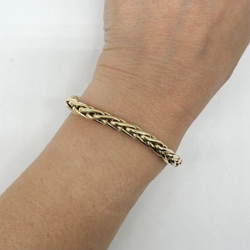 Bracelet Bracelet maille palmier massif en or jaune 750 58 Facettes Z1351580
