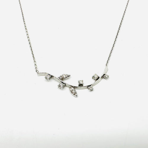 Collier Collier en or blanc 750 et diamants 0,20 ct 58 Facettes Z1351617