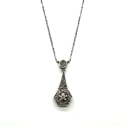 Pendentif Pendentif en platine et or blanc 750 serti de diamants 58 Facettes Z1351631