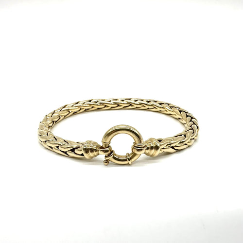 Гривна Гривна Връзка палма от жълто злато 750 с халка закопчалка 58 Facettes Z1351638