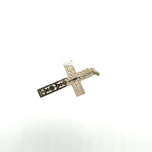 Privesak Privesak krst u reljefu od žutog zlata 750 58 Facettes Z1351718