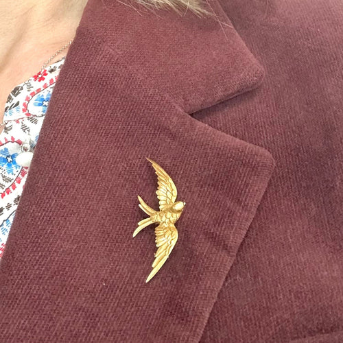 Brooch Swallow brooch in 18k yellow gold 750/1000 58 Facettes Z1351780