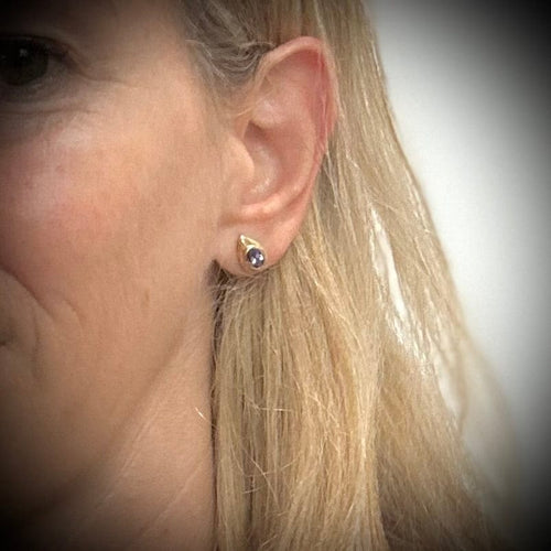 Boucles d'oreilles Boucles d’oreilles en or jaune 750 ornées de tanzanites 58 Facettes Z1351820