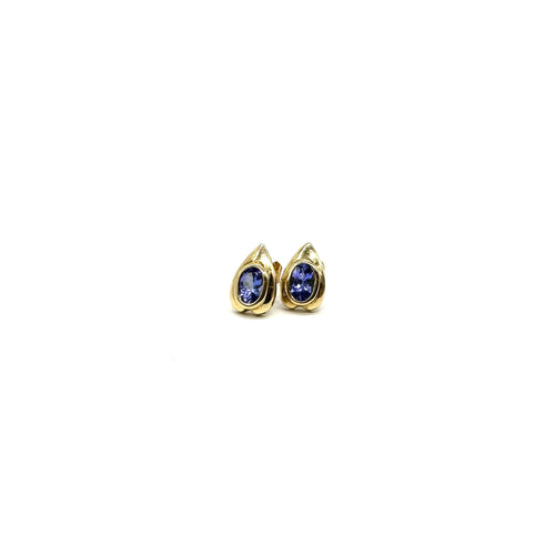 Boucles d'oreilles Boucles d’oreilles en or jaune 750 ornées de tanzanites 58 Facettes Z1351820