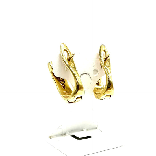 Øreringe Trilogie-øreringe i 750 gult guld og diamanter 58 Facettes Z15B50540