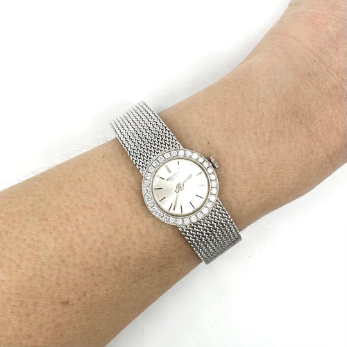 Relógio Wyler Vetta - Relógio de senhora em ouro branco e diamantes 58 Facettes Z15B51433