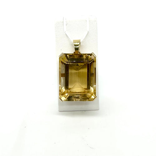 Pendente Pendente em ouro amarelo 750 com citrino 29 ct 58 Facettes Z15B51442