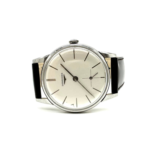 Montre Longines - Montre homme en acier inoxydable avec bracelet en cuir 58 Facettes Z15B51527