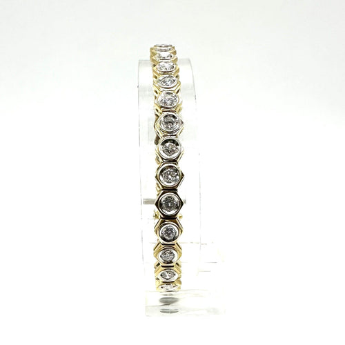 Bracelet Bracelet rivière de diamants en or jaune 18 carats 58 Facettes Z15B51553