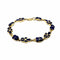 Bracelet Bracelet scarabée et croix de vie en or jaune et lapis-lazuli 58 Facettes Z15B51670