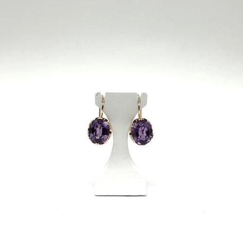 Earrings Rose gold 750 earrings and synthetic corundum 58 Facettes Z15B51676