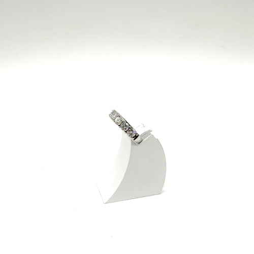 Bague 48 Alliance en or blanc 750 et 7 diamants 58 Facettes Z15B51677