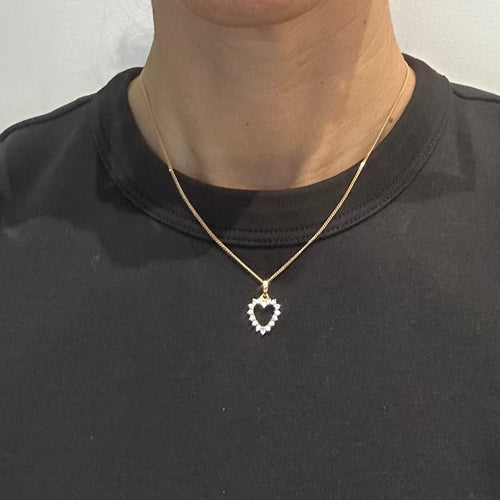 Висулка Висулка сърце от жълто злато 18 карата и диаманти 58 Facettes Z15B51681