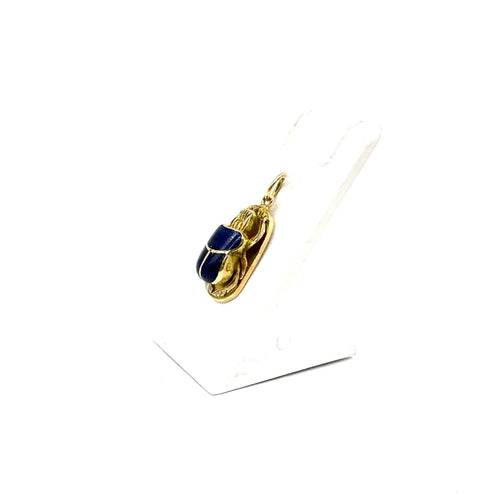 Scarab pendant in 750 yellow gold and lapis lazuli 58 Facettes Z15B51683