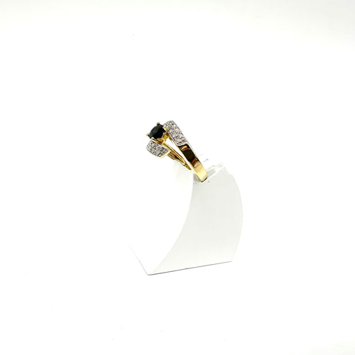 Ring Ring in two-tone 750/1000 gold sapphire and diamonds 58 Facettes Z15B51697