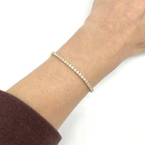 Bracelet Bracelet rivière de diamants en or jaune 3,45 ct 58 Facettes Z1351818