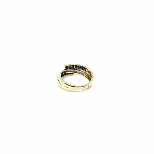 Bague 54 Bague en or bicolore 750 avec saphirs et diamants 58 Facettes Z15B51777