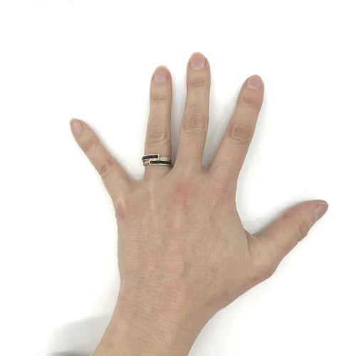 Bague 54 Bague en or bicolore 750 avec saphirs et diamants 58 Facettes Z15B51777