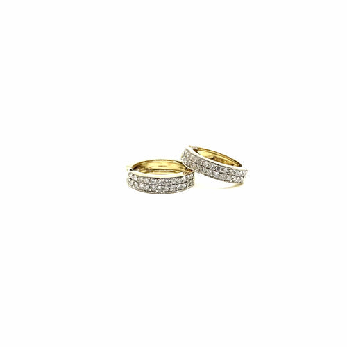 Boucles d'oreilles Boucles d’oreilles en or jaune 750 et diamants 58 Facettes Z15B51791