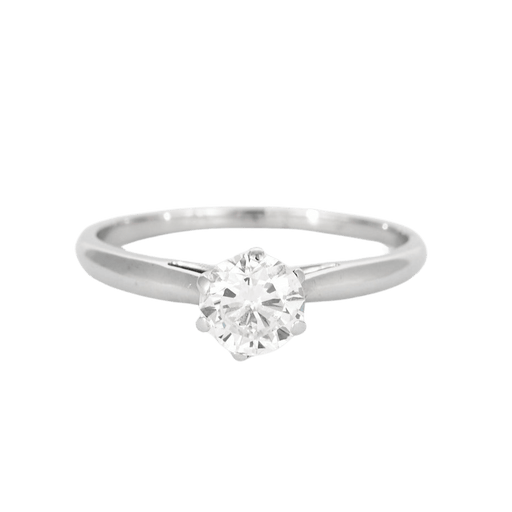 Bague 57 Bague solitaire en or gris  et diamant 58 Facettes DV6280-1