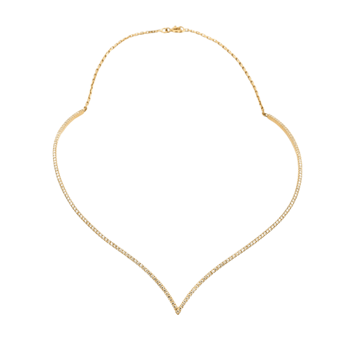 Collier Collier pavé de diamants or jaune 58 Facettes