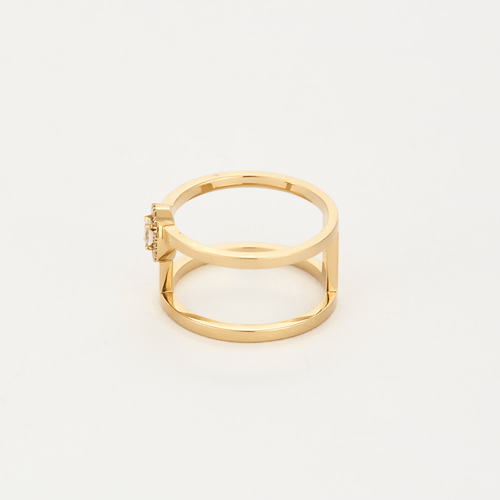 Bague 52.5 MESSIKA - GLAM'AZONE 2 rangs - Bague en or rose et diamants 58 Facettes DV11154-9