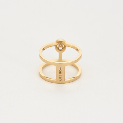 Bague 52.5 MESSIKA - GLAM'AZONE 2 rangs - Bague en or rose et diamants 58 Facettes DV11154-9