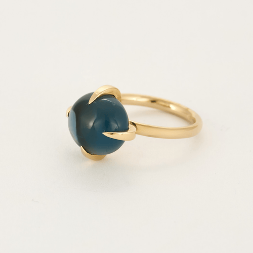 Bague 53 Pomellato - Veleno  - Bague en or rose, topaze blue london. 58 Facettes DV19401-1