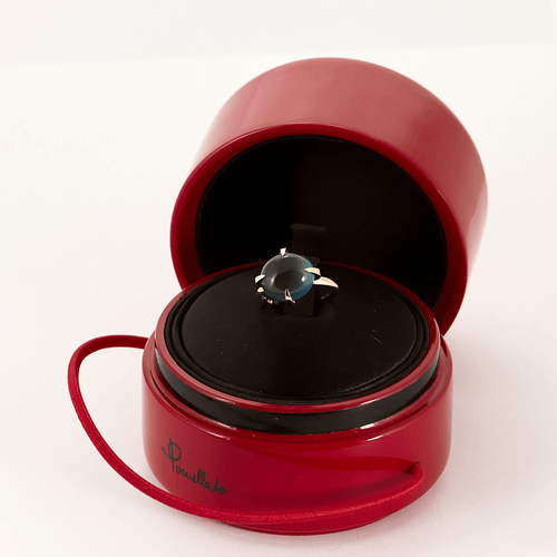 Bague 53 Pomellato - Veleno  - Bague en or rose, topaze blue london. 58 Facettes DV19401-1