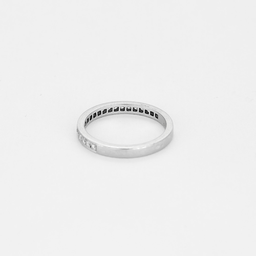 Bague 54 MAUBOUSSIN - Demie alliance en or gris et diamants 58 Facettes DV19774-1