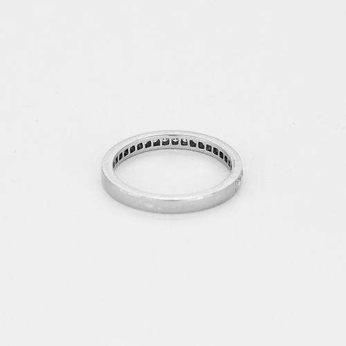 Bague 54 MAUBOUSSIN - Demie alliance en or gris et diamants 58 Facettes DV19774-1