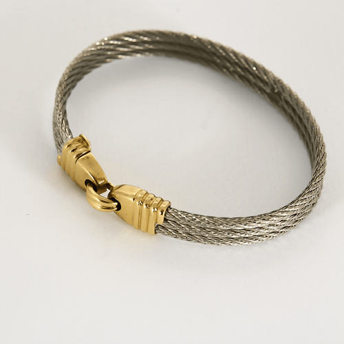 Bracelet Fred - Force 10 - Bracelet  en or et acier. Vintage 58 Facettes DV19563-1