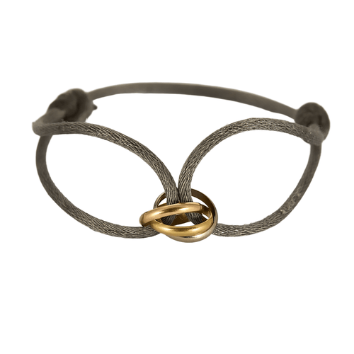 CARTIER - TRinity - Bracelet cordon et pendentif trois ors
