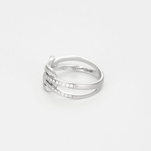 Bague 54 FRED - Chance infinie - Bague en or blanc et diamants 58 Facettes DV6731-3