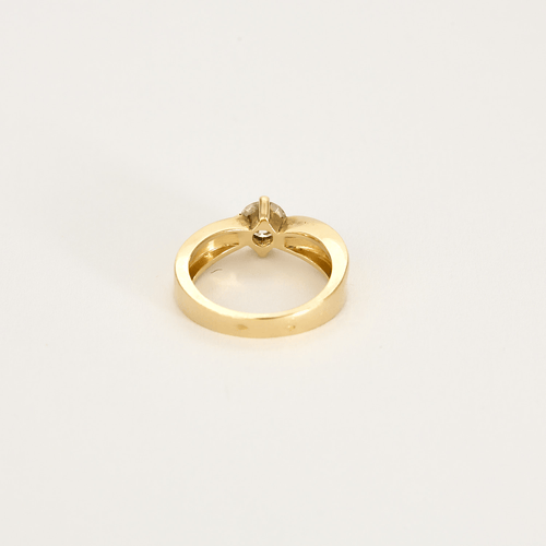 Bague 50 Bague Solitaire en or jaune et diamants 58 Facettes DV19968-1-50-2