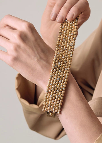 Bracelet VAN CLEEF & ARPELS - Georges lenfant - Rare Bracelet en platine et or jaune, diamants. 58 Facettes DV17241-2