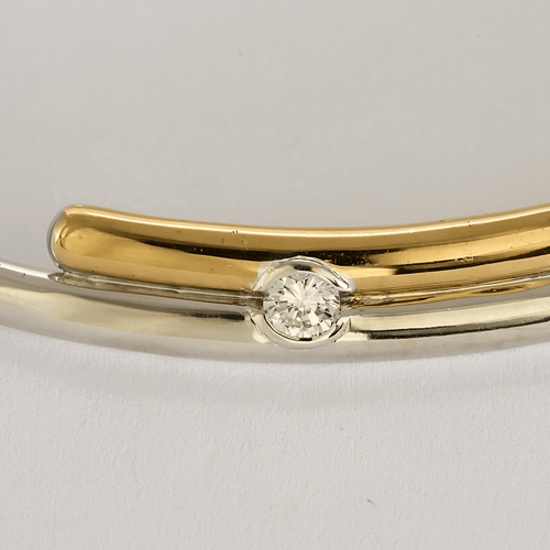 GIO CARLOS - Collier ras du cou deux ors et diamant