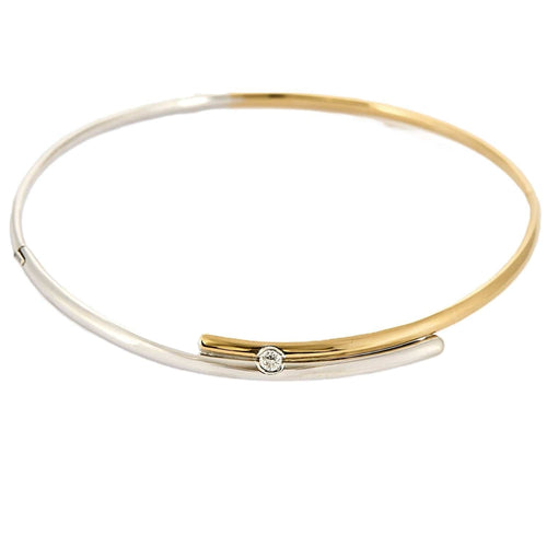 GIO CARLOS - Collier ras du cou deux ors et diamant