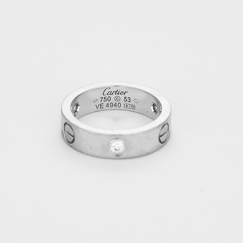 Bague 53 CARTIER- Love - Bague en or blanc et diamants 58 Facettes DV0379-23-53-2