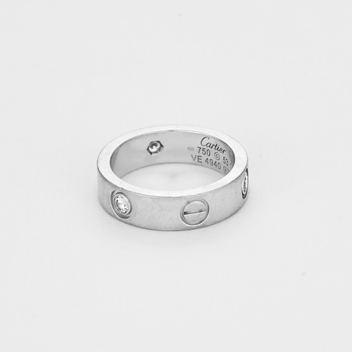 Bague 53 CARTIER- Love - Bague en or blanc et diamants 58 Facettes DV0379-23-53-2